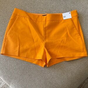 Express Vibrant Orange High Waist Shorts